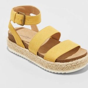 COPY - Microsuede platform espadrille pumps - tar…
